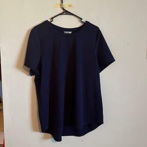 Croft & barrow blue textured short sleeve- stretch material